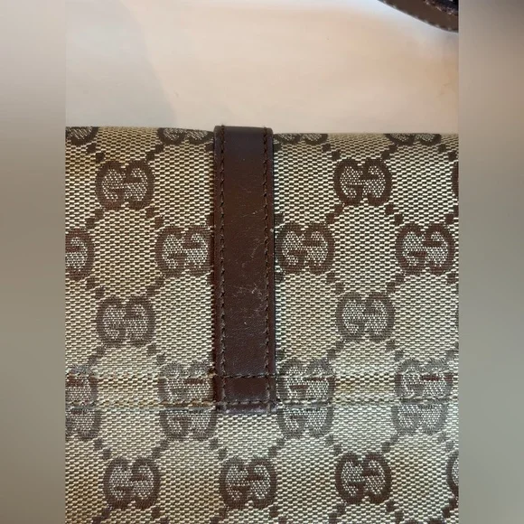 Vintage Gucci, Jackie O Bag GG Supreme Canvas & Brown Leather Bag UNISEX - Picture 6 of 13
